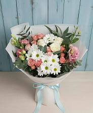 Букет цветов из:  Розы, Лизиантусы и Хризантемы в Аргуне