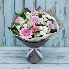 Букет цветов из:  Герберы, Альстромерии и Хризантемы #REPLACE_PRED# Аргуне