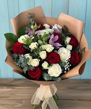 Букет цветов из:  Розы и Альстромерии в Аргуне