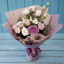 Букет цветов из:  Розы и Лизиантусы в Аргуне