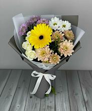 Букет цветов из:  Розы, Герберы и Хризантемы #REPLACE_PRED# Аргуне