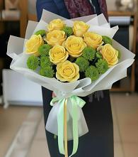 Букет цветов из:  Хризантемы и Розы в Аргуне