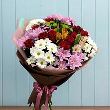Букет цветов из:  Розы, Хризантемы и Альстромерии в Аргуне