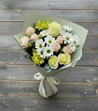 Букет цветов из:  Альстромерии, Розы и Хризантемы #REPLACE_PRED# Аргуне