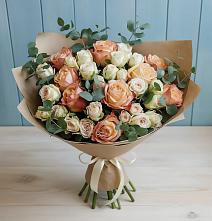 Букет цветов из:  Альстромерии и Розы в Аргуне